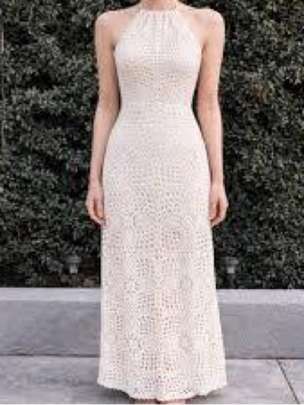 House of Harlow 1960 Cream Crochet Halter Maxi Dress - Picture 2 of 4